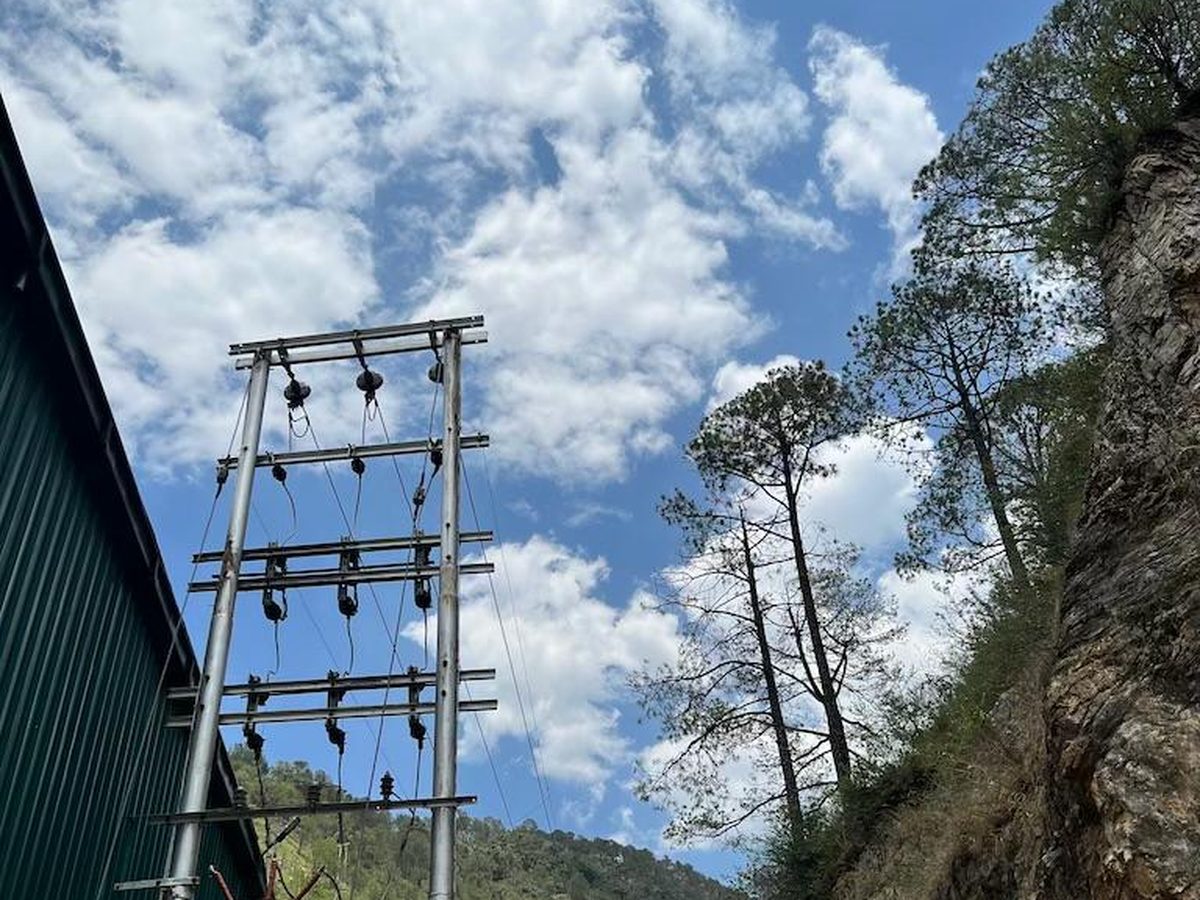 Electrical transmission tower at the Shimla facility