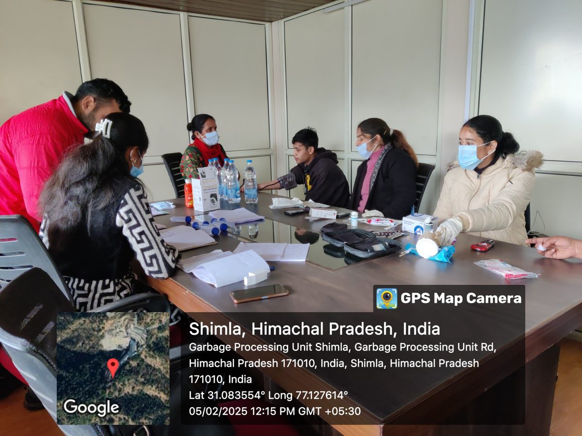 Team health check-up session at the Shimla facility